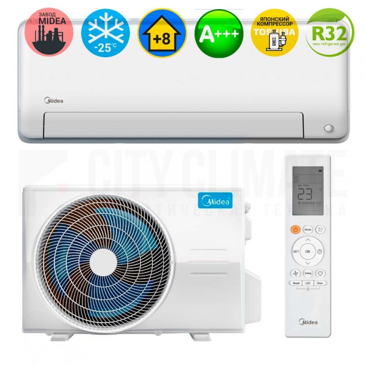 Сплит-система Midea HeatForce Full DC Inverter R32 MSHP-18N8D0-I/MSHP-18N8D0-O